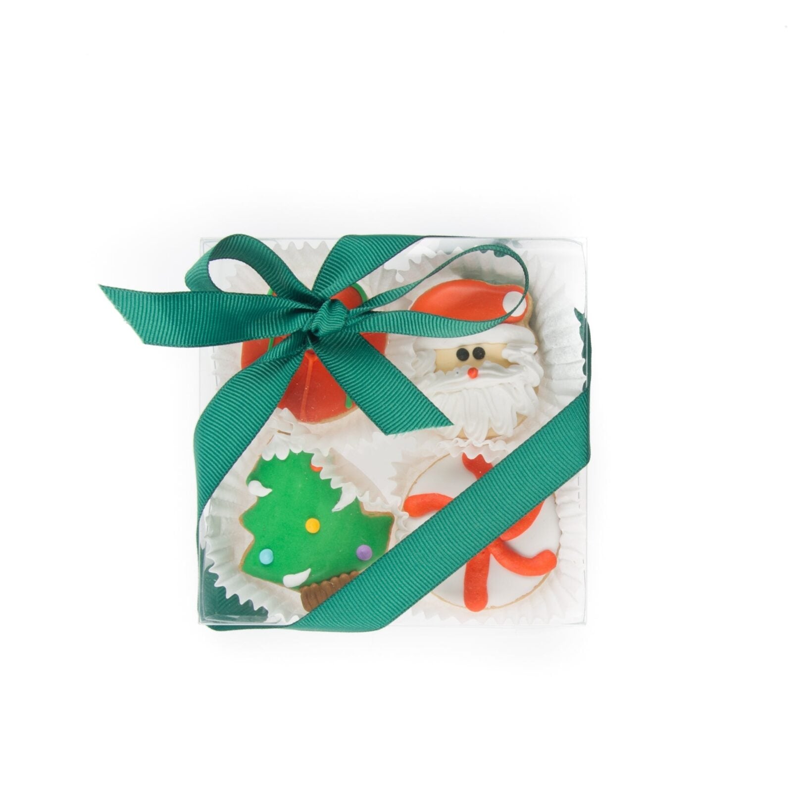Christmas Mini Cookie Clear Gift Box- 4 pc