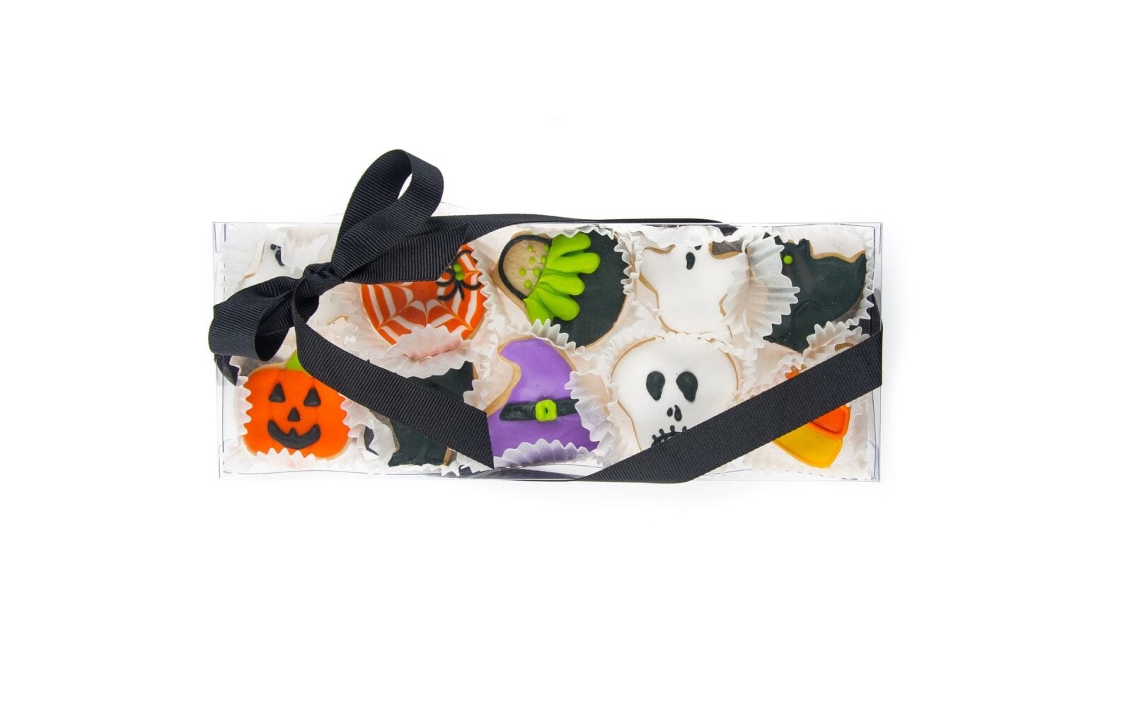 Halloween Celebration Mini Cookie Clear Gift Box- 10 pc