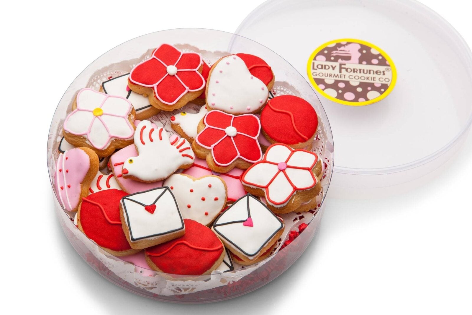 Mini Sugar Shortbread Cookie Acetate- Lots Of Love Assorted