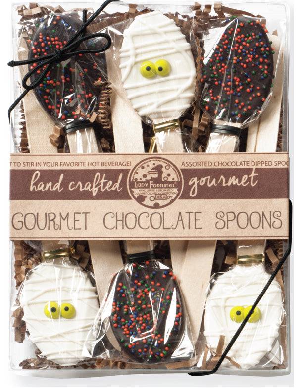 Set of 6 Mummy & Sprinkles Stir Chocolate Spoons