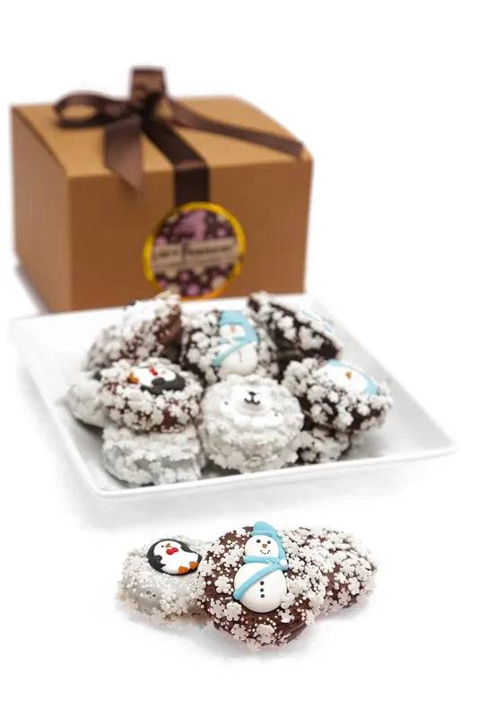 Winter Chocolate Dipped Sandwich Cookie- Gift Box