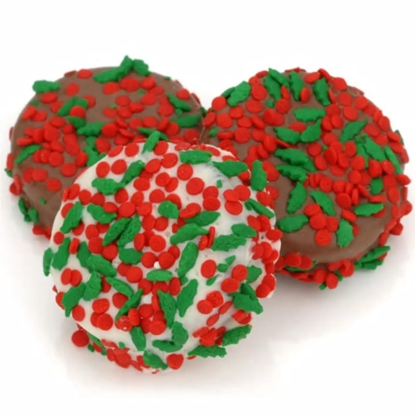Holly Berry Sprinkles Chocolate Dipped & Decorated OreosÂ®- Individually Wrapped