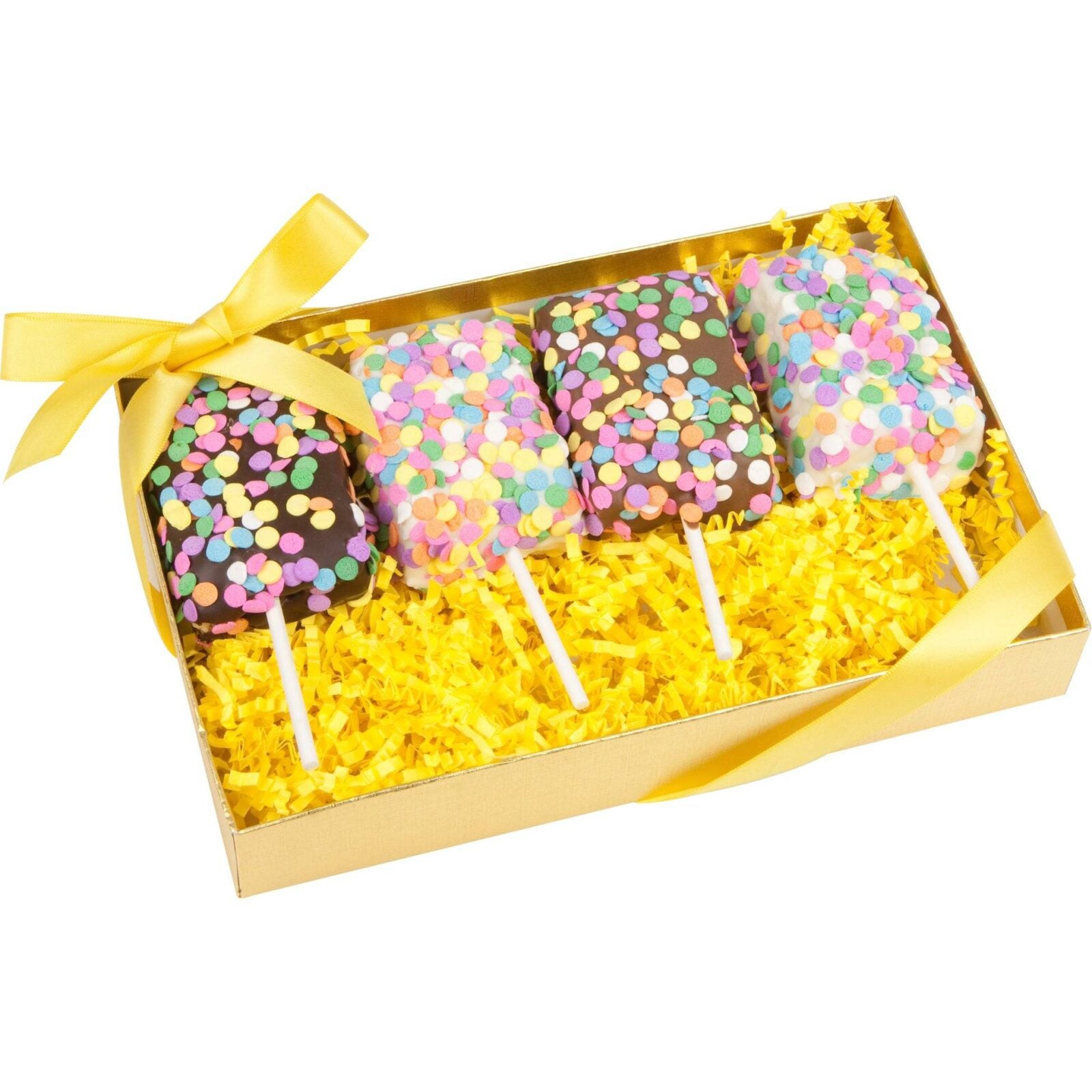 Chocolate Dipped Confetti Rice Crizpy Sticks - Set of 4