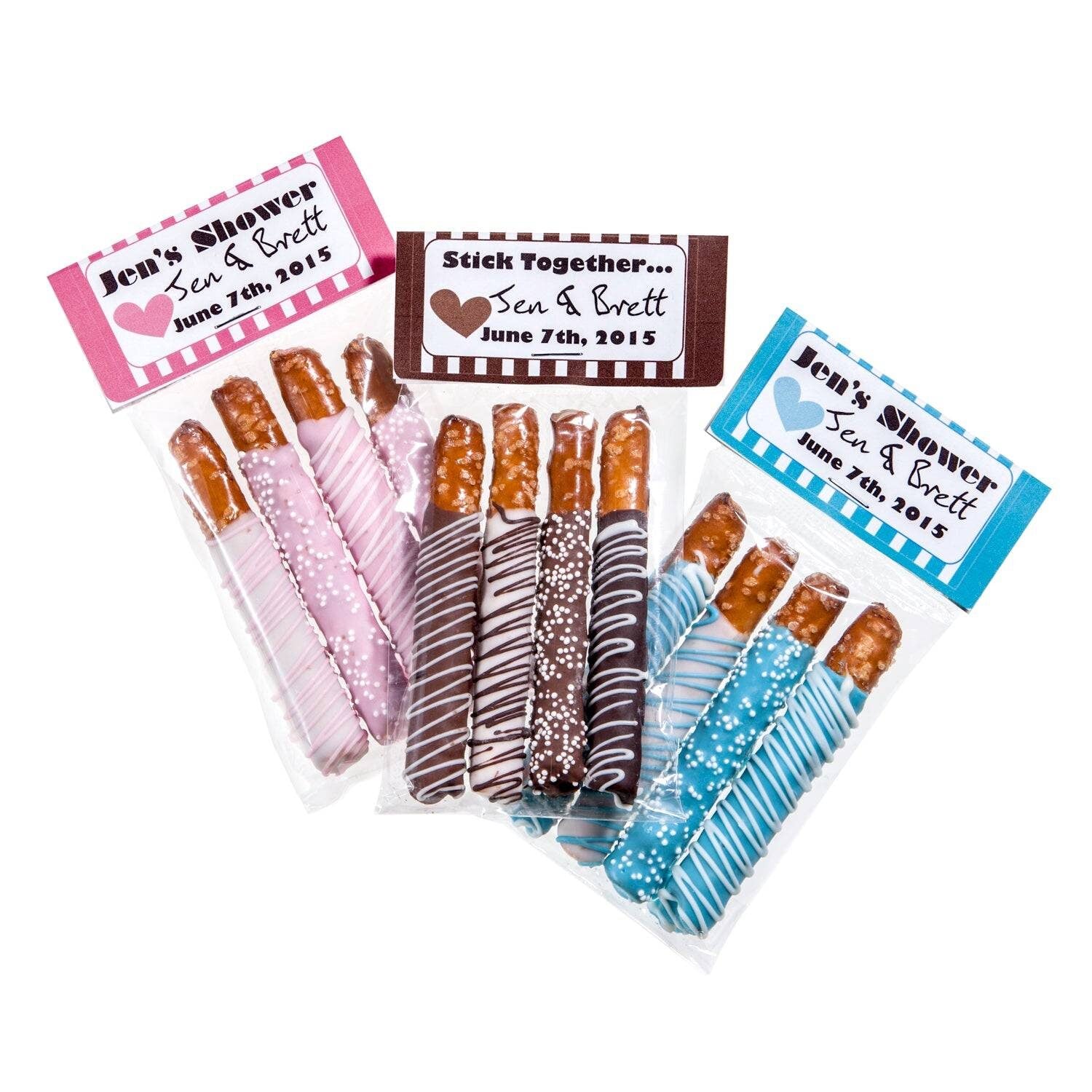 Bag of 4 Mini Pretzel Rods with Custom Header Card