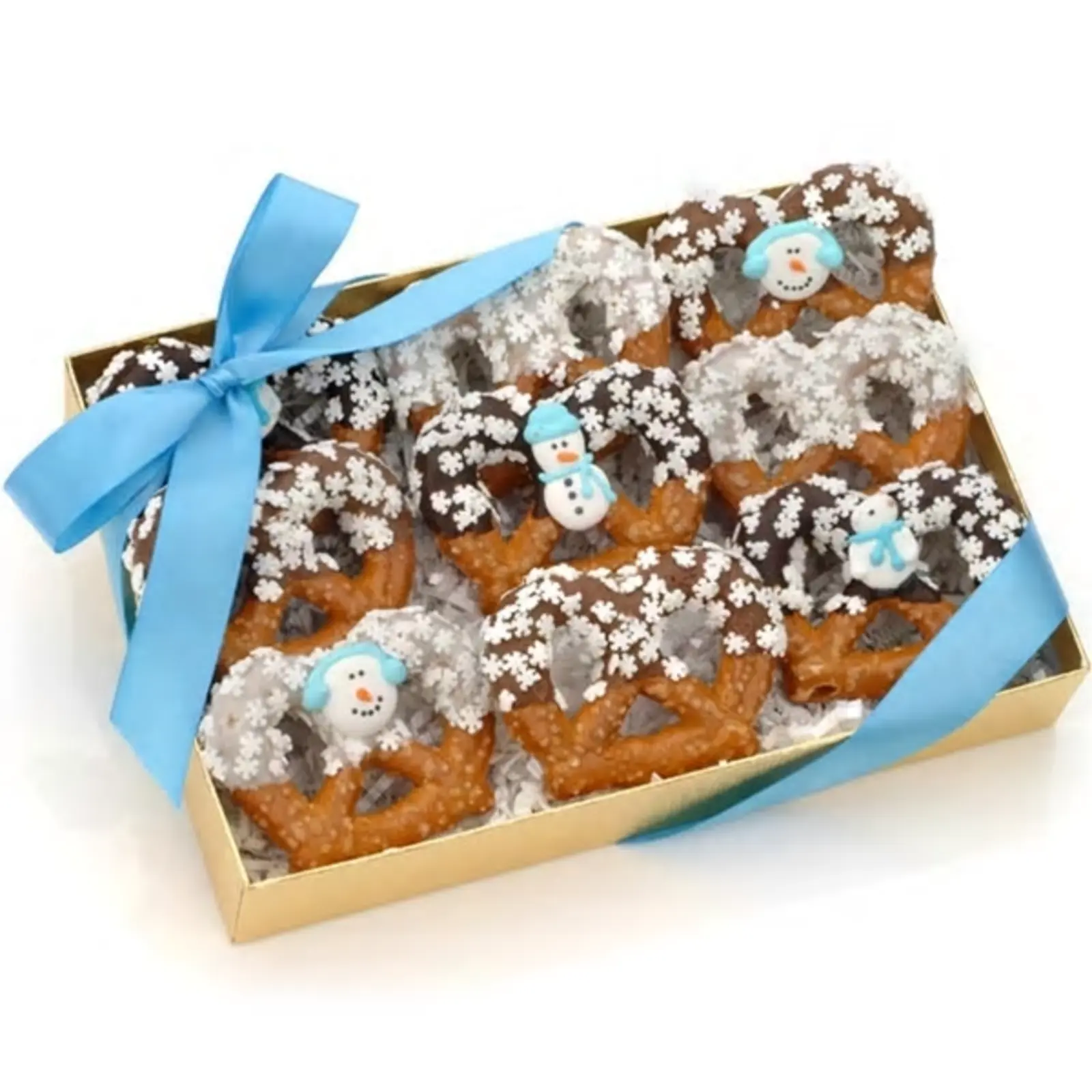 Winter Chocolate Pretzel Twists, Box of 9