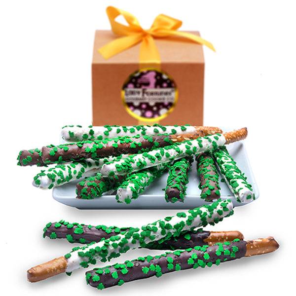 St. Patrick's Pretzel Wands Gift Box (Gift Box of 12)
