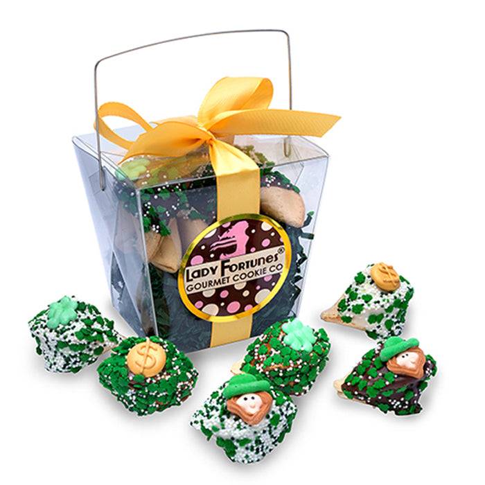 St. Patrick's Day Fortune Cookies Take Out Pail of 6