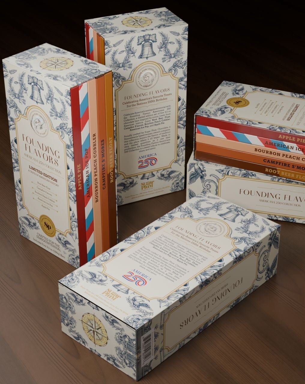Founding Flavors Chocolate Bars Set | Americana 250 Collection | LIMITED EDITION