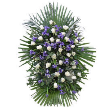 Wreath Irises And Roses