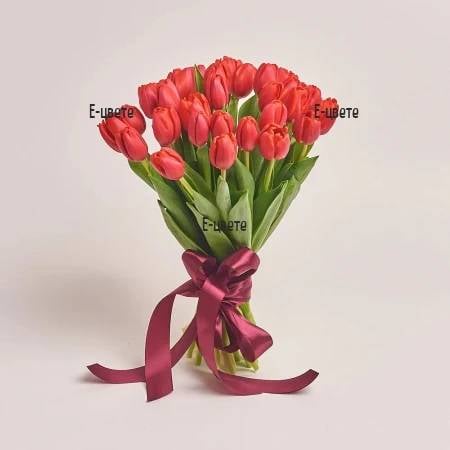 Red tulips (7 stems)