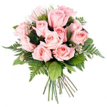 Bouquet of 13 pink roses