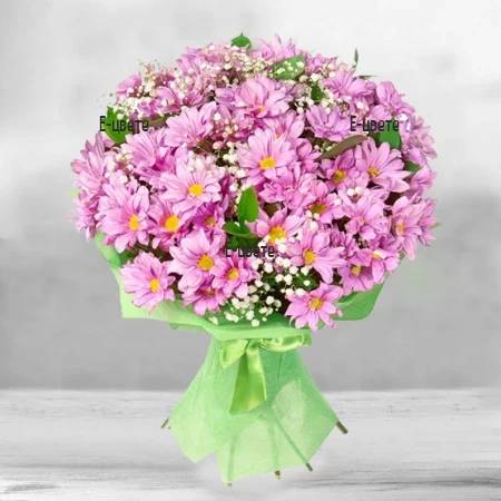 Bouquet of pink chrisanthemums