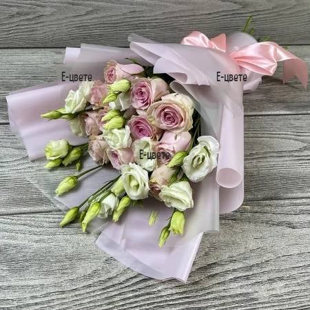 Delicate bouquet in pink color