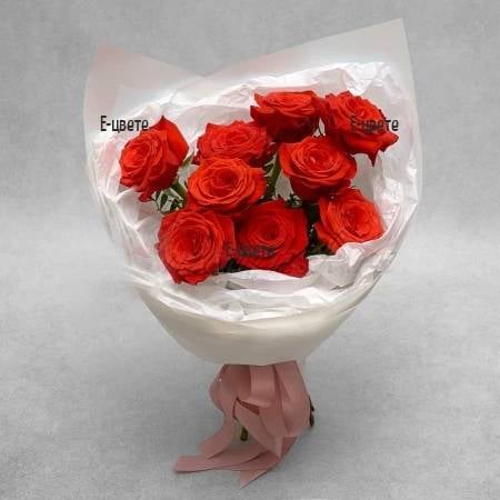Bouquet of 9 red roses