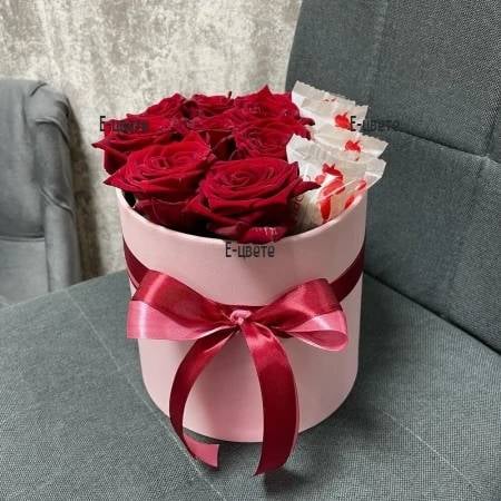 Roses and Raffaello in a round box