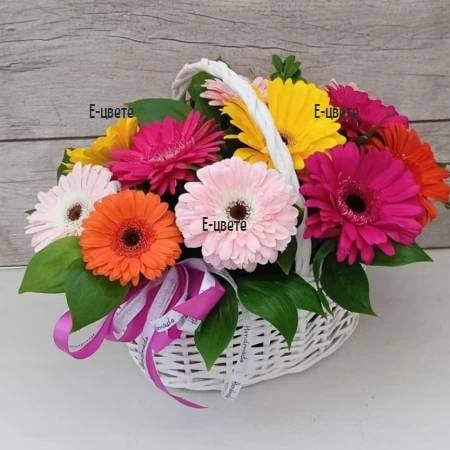 Gerberas in basket