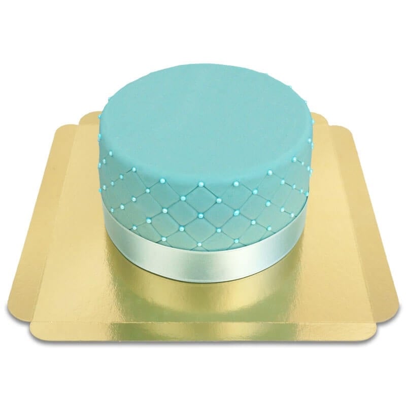Blue Deluxe Cake (Small (18 cm(20 bits)))