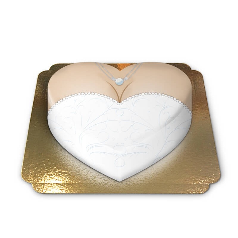 Heart-shaped wedding cake (Medium(15 pieces))