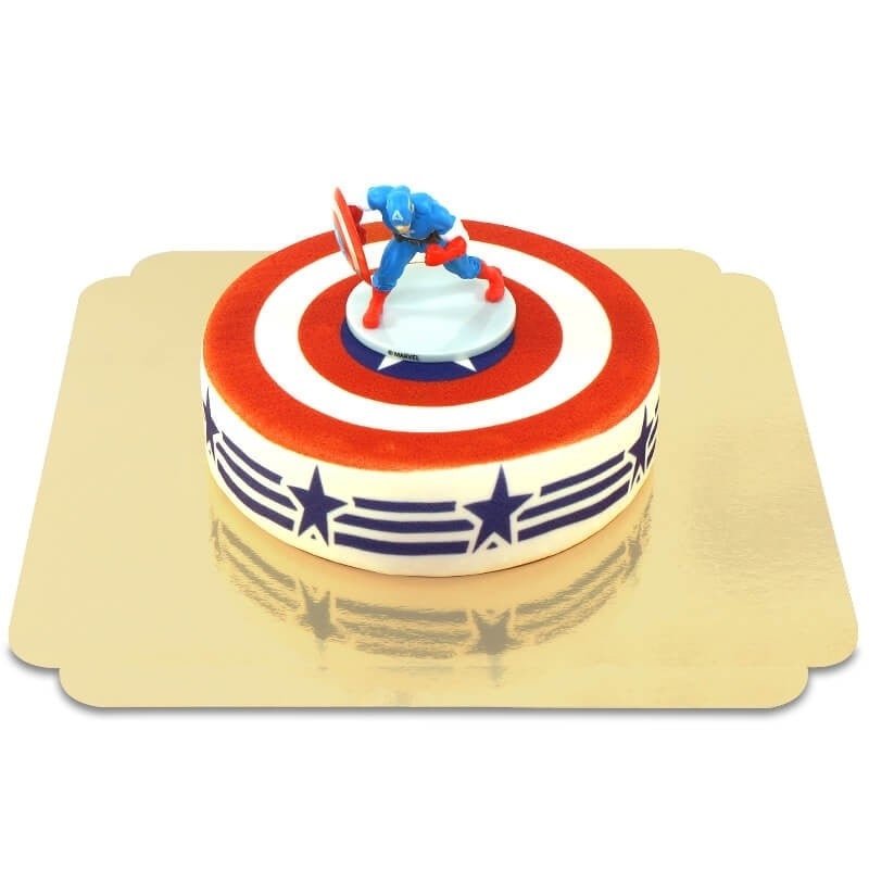 Captain America on Stars-and-Stripes (Small ((18 cm) 6-8 pieces))