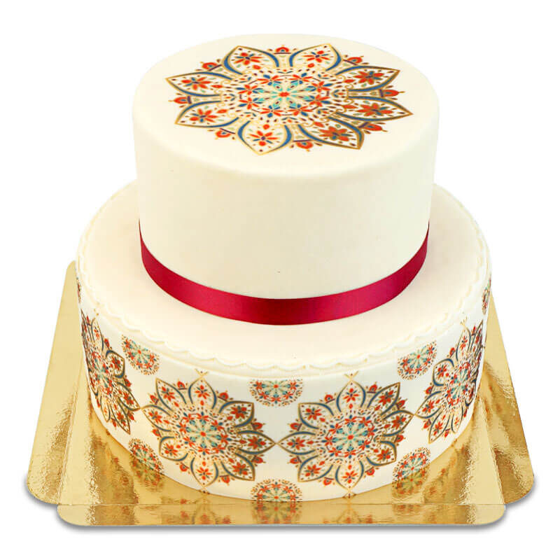 Deluxe Two-Tier Mandala Cake