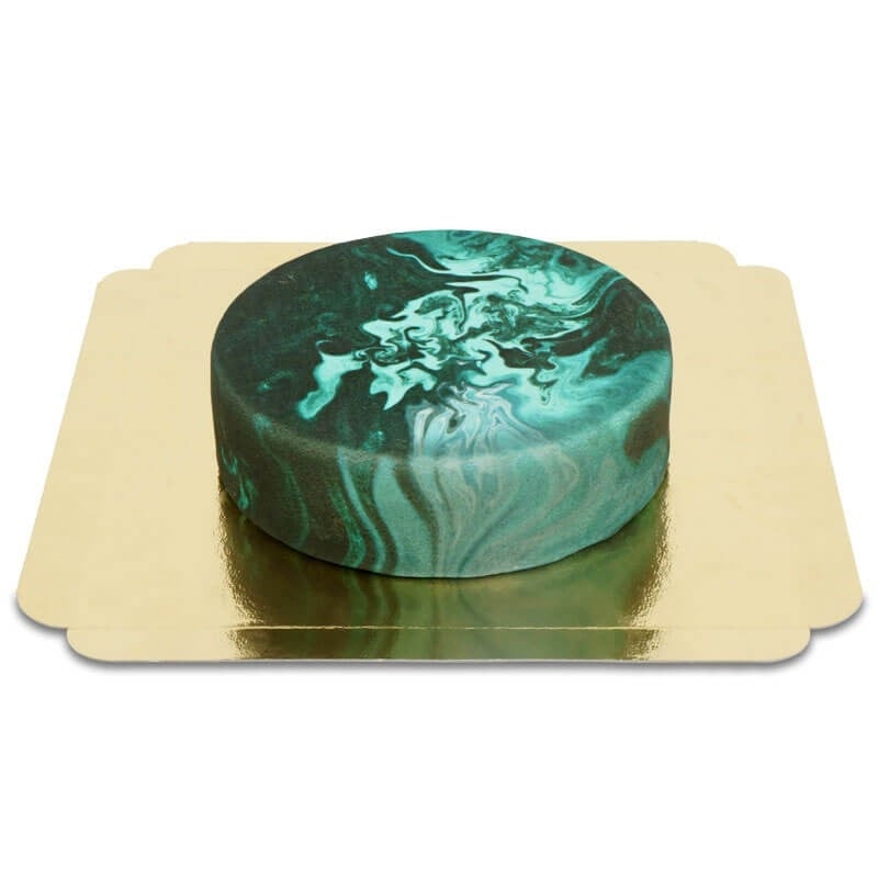 Dark green and black marble cake (Small(8 pieces))