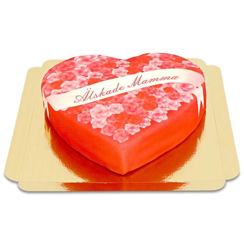 Heart-shaped Mother's Day cake (Small((18 cm)6-8 pieces))