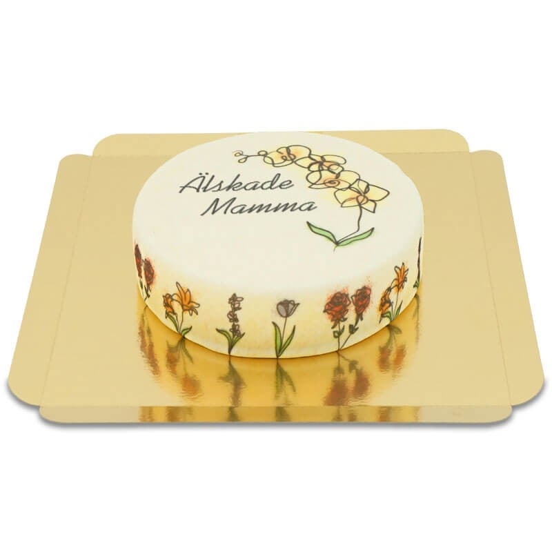 Floral cake "Beloved mother" (Small (18 cm (6-8 pieces)))