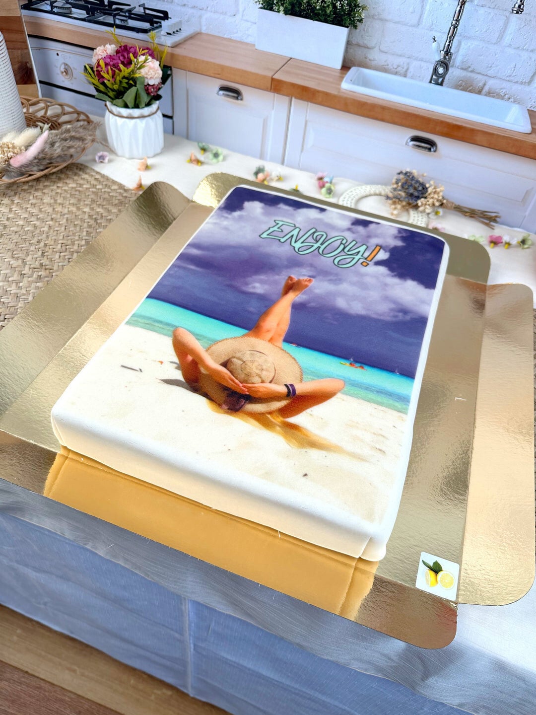 Photo cake without frame (Small (20cm X 14cm (6 Pieces)))