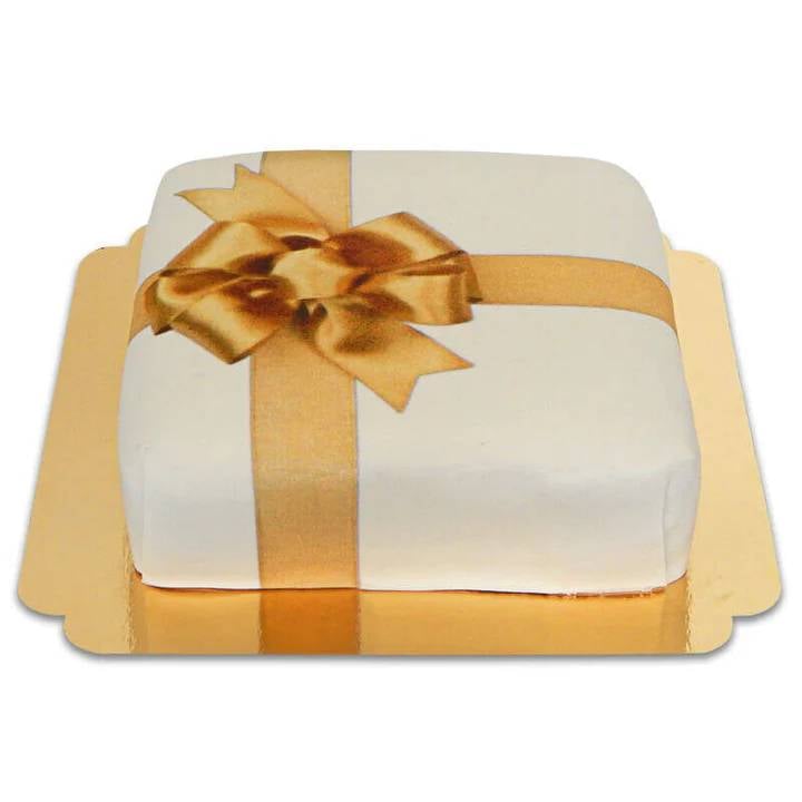 Gift cake, white