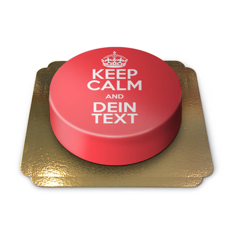 "Keep Calm and.."-Cake, red (6 bitar)