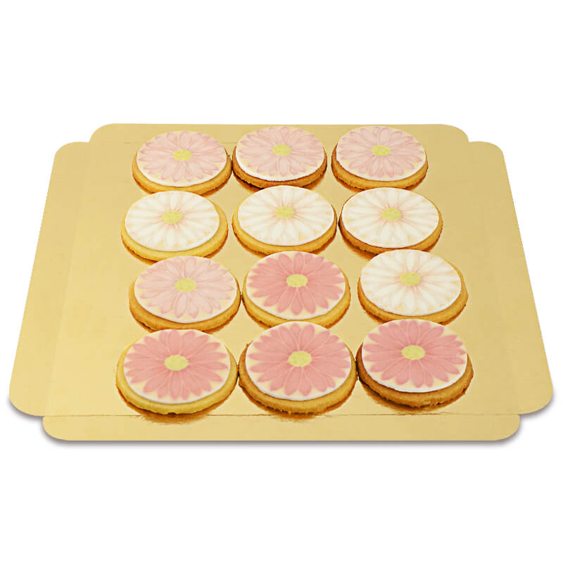 Cakes with flowers (12 pieces)
