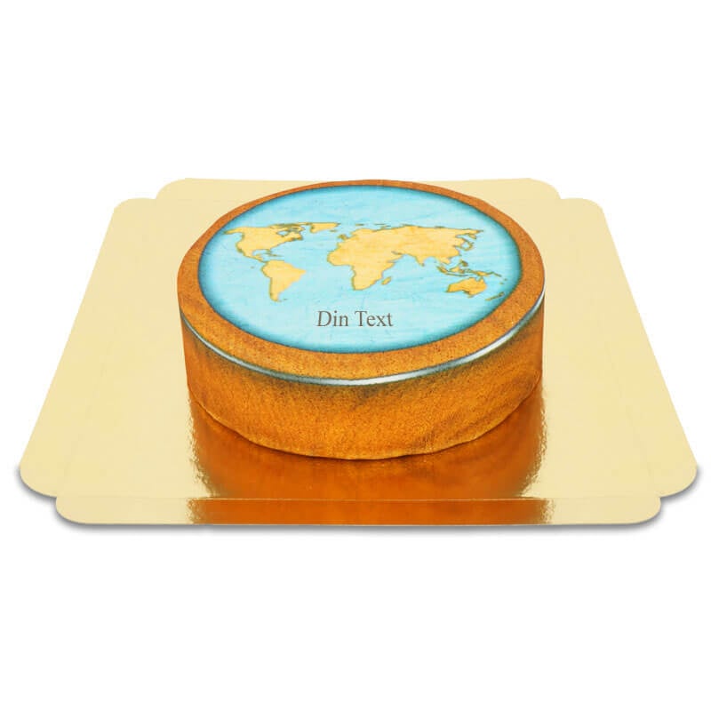 World map cake (Small (18cm (6 Pieces)))