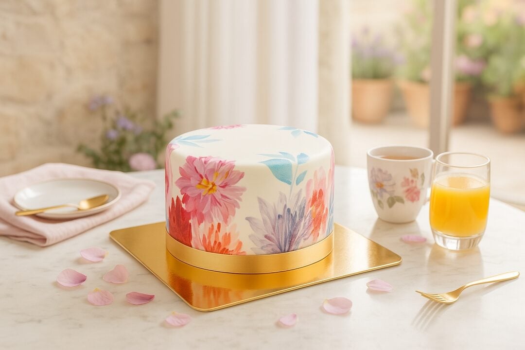 Floral deluxe cake (Small (18 cm(12 pieces)))