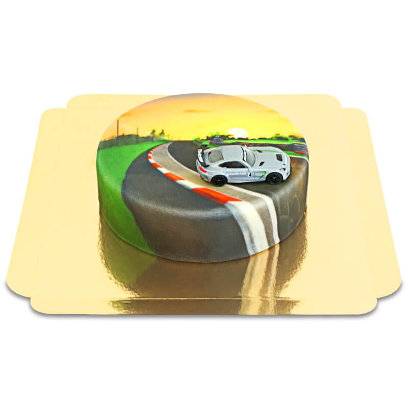Toy car on cake – MERCEDES (Small (18cm (6 Pieces)))