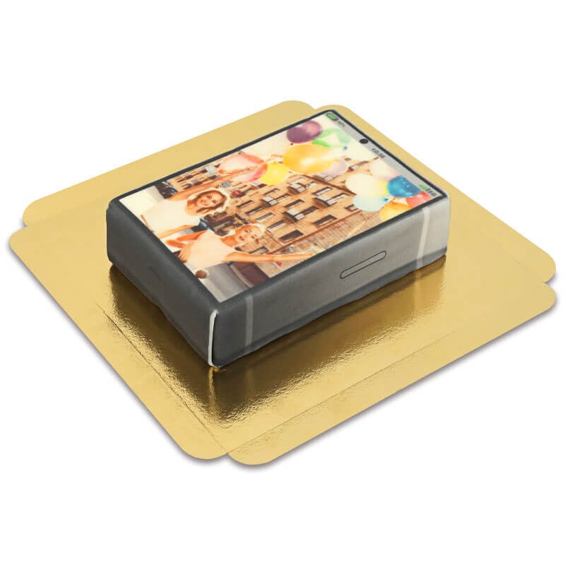 Photo cake with smartphone frame (Small ((20×14 cm) 6-8 pieces))
