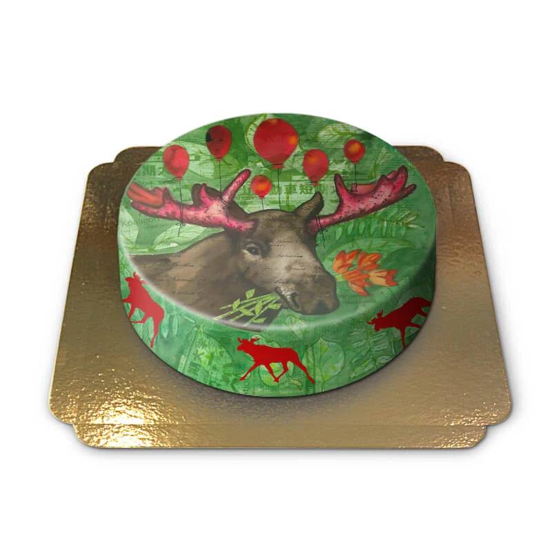 Festive Moose by Pia Lilenthal (Small (18 cm(8 pieces)))