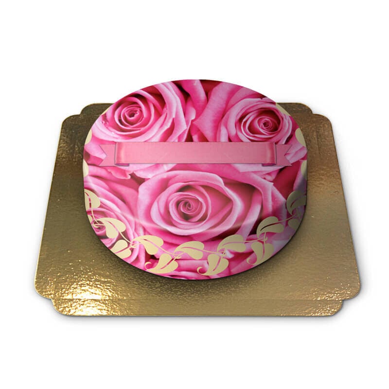 Pink rose cake (Small((18 cm)6-8 pieces))