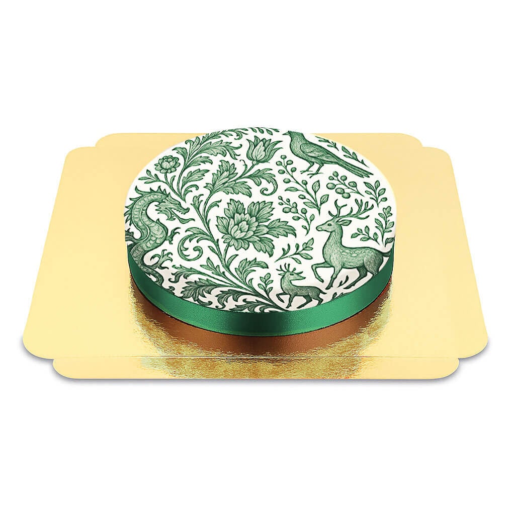 Dark green porcelain cake (Small (18 cm (6 pieces)))