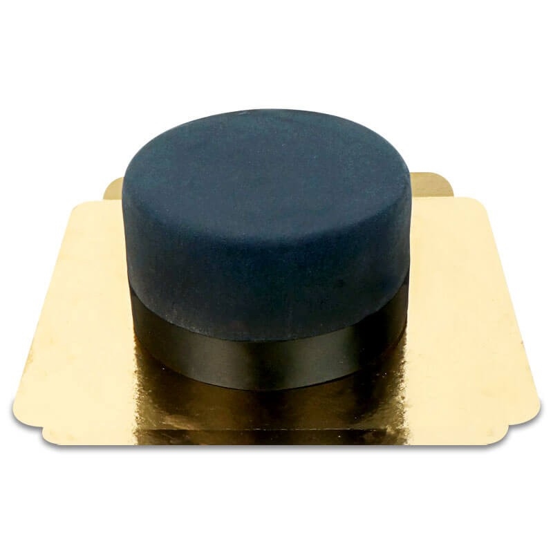 Black deluxe cake with cake ribbon (Small(20bits))