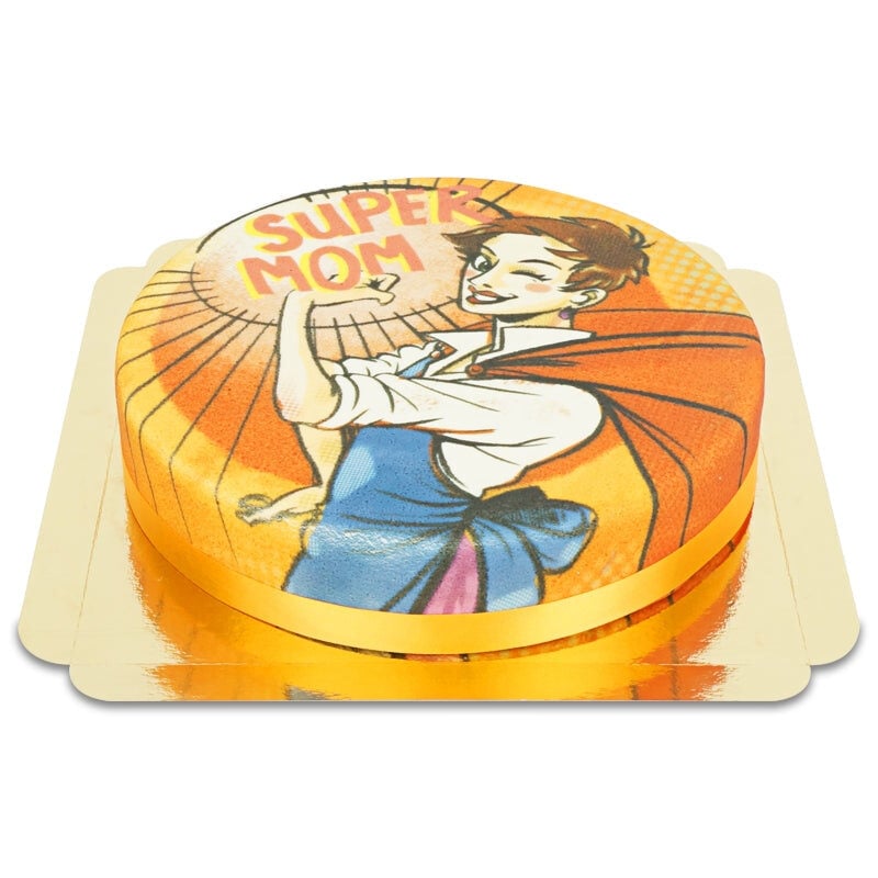 Yellow Supermamma cake (Small((18 cm)6-8 pieces))