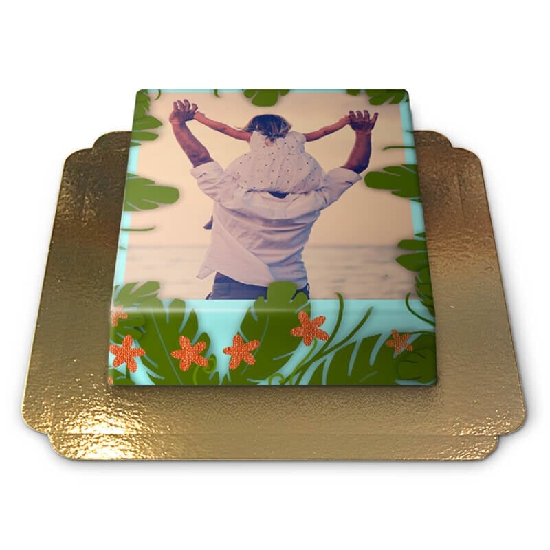 Tropical Photo Cake (Small ((20×14 cm) 6-8 pieces))