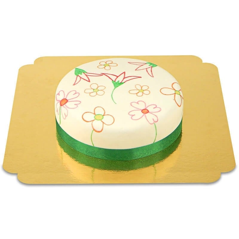 Cake with cake pens (Small (18 cm(6-8 pieces)))