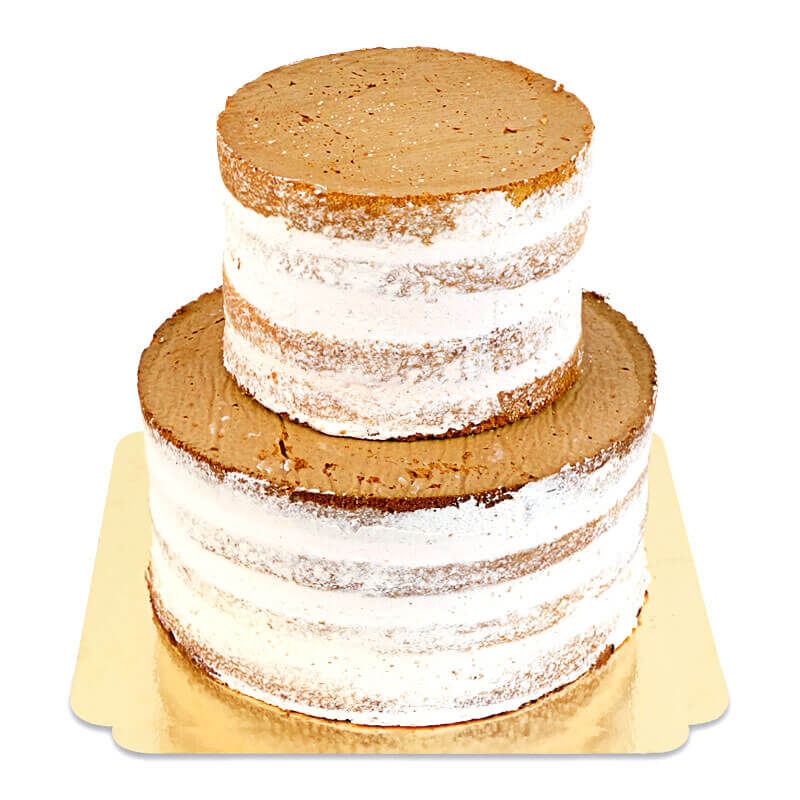 Naked cake vanilla in two layers