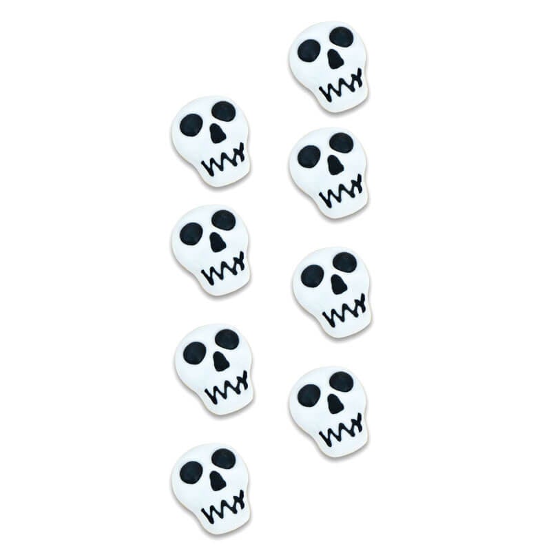 Sugar decoration, skull (8 pcs)