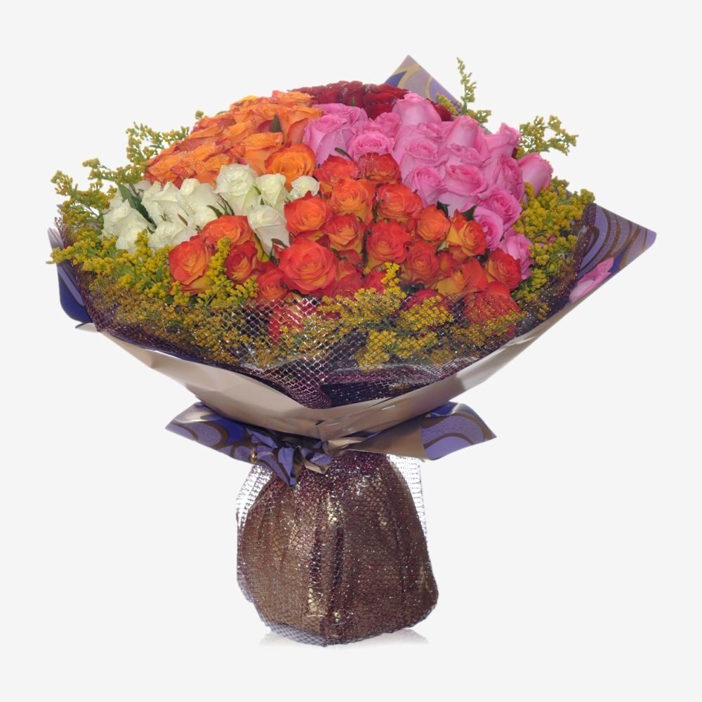 99 Mixed Color Roses (Bundle)