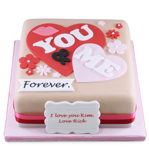Forever You and Me Cake (8 inch Serves 20)