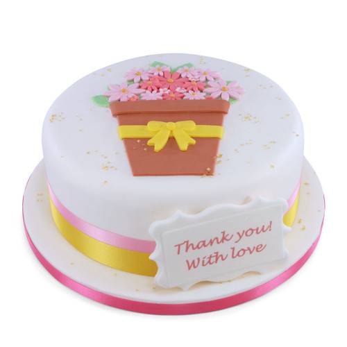 Potted Flowers Cake (8 inch Serves 20)