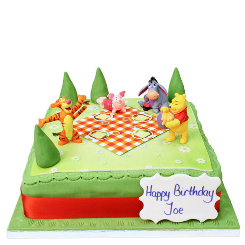 Poohs Picnic Birthday Cake