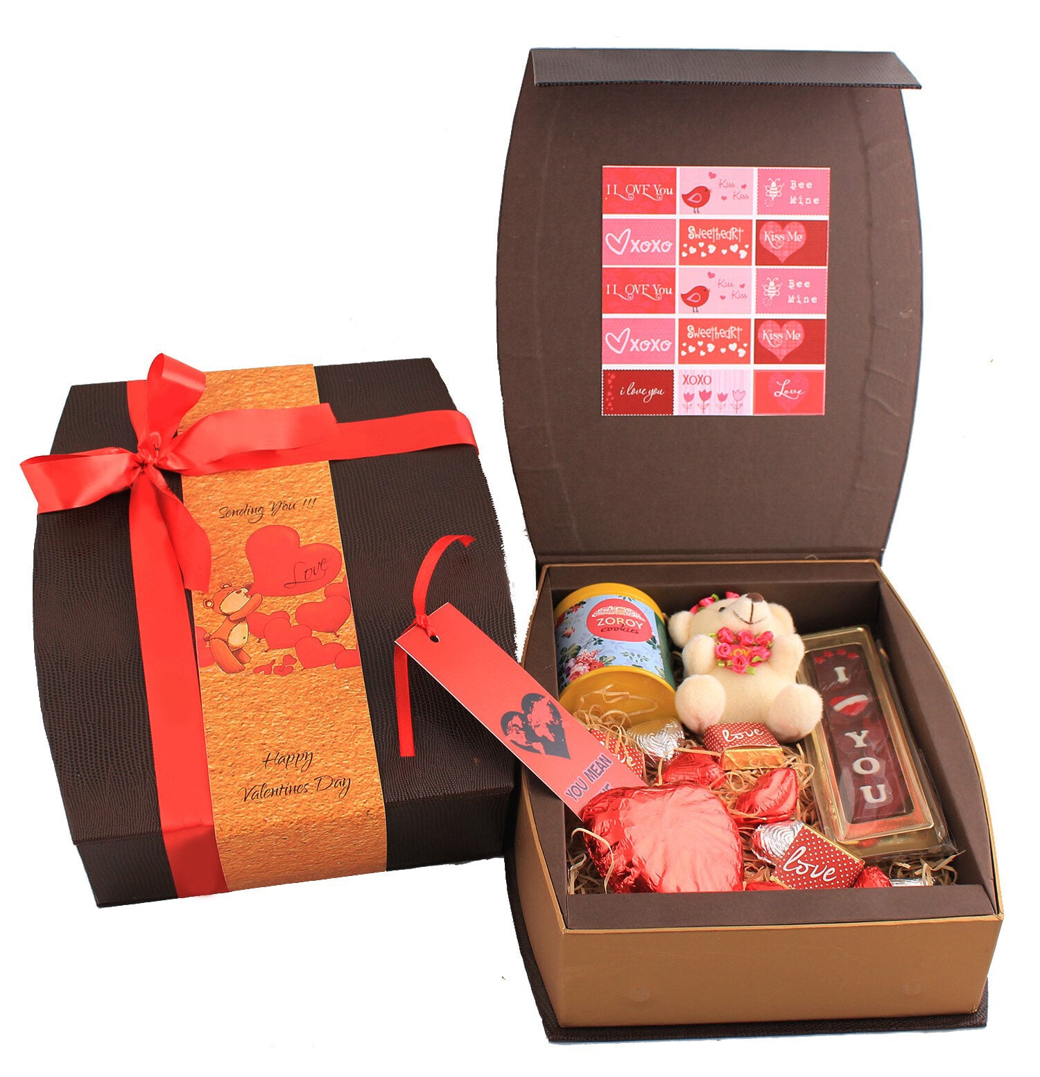 Curved Goody Hamper for Valentine's