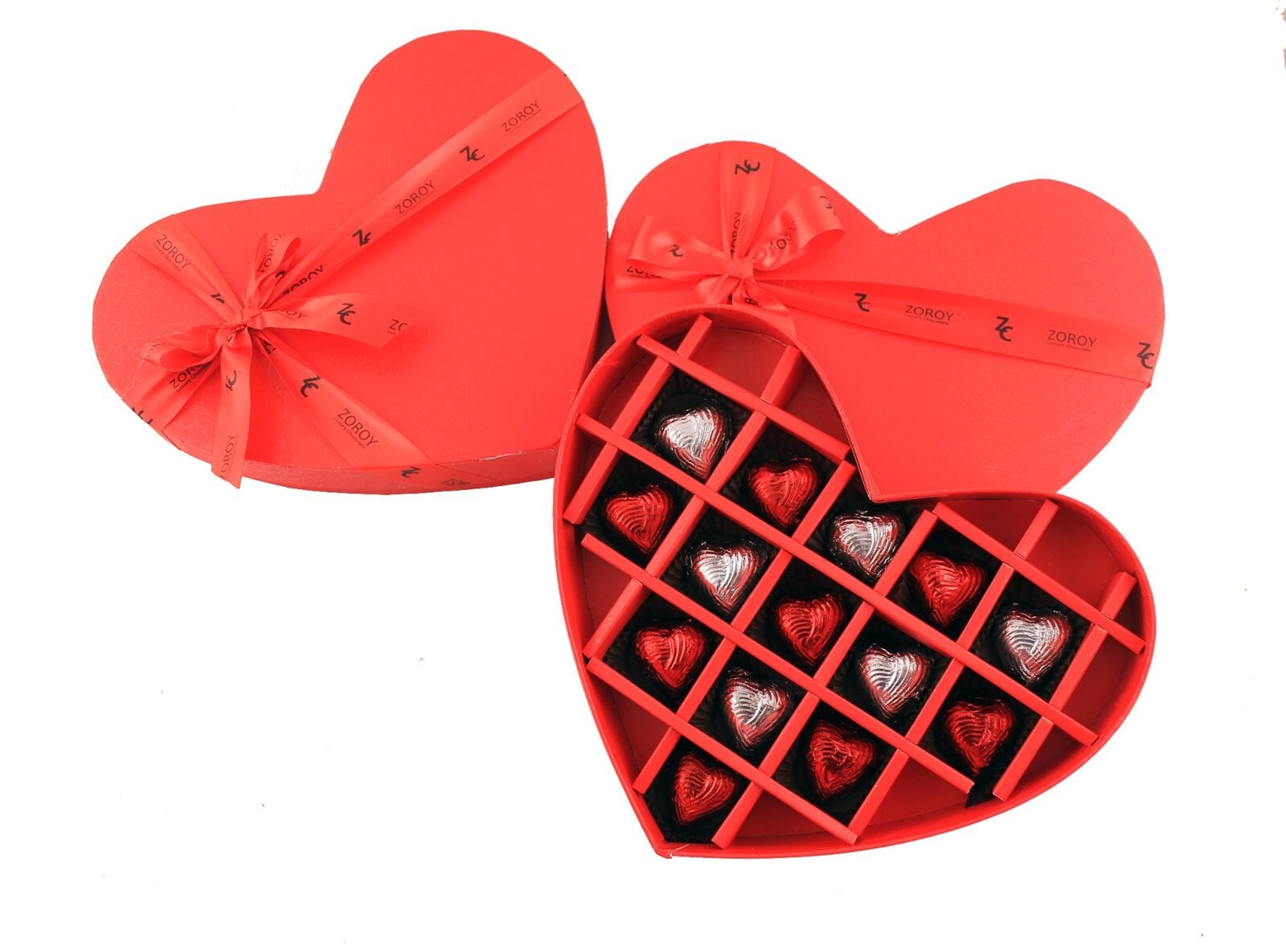 Valentines Day Special Heart Box Medium With 14 Milk Chooclate Hearts